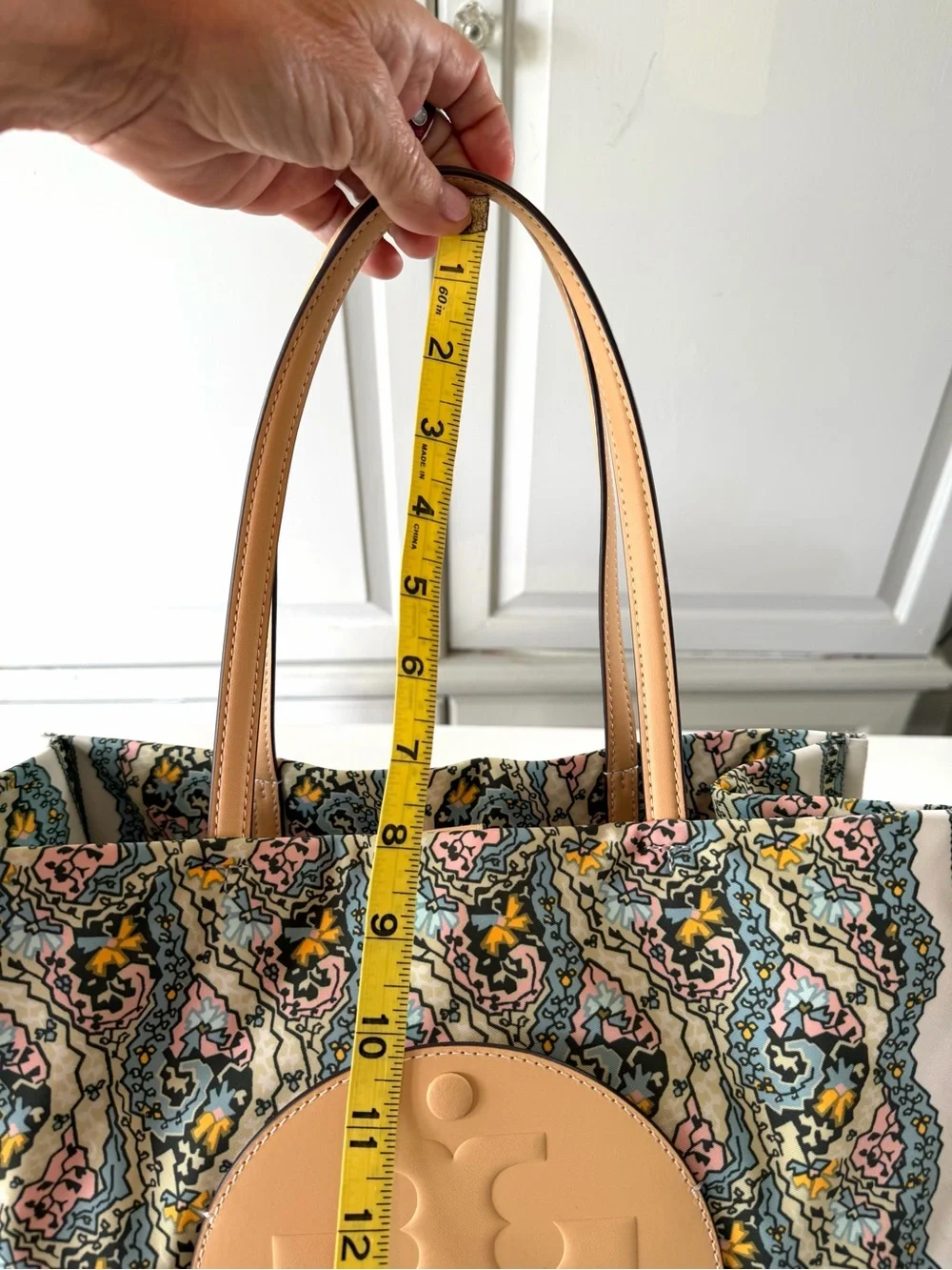 Tory Burch Ella Printed Tote Blue Dream Paisley Floral Paisley